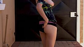 slutty outdoor smoking brunette babe homemade amateurs tits big tits softcore petite skinny neighbors girl next door