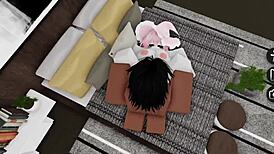 Roblox slut gets fucked by big black cock