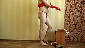 Pregnant Milf Tries On Different Nylon Stockings For Amateur Foot Fetish