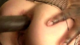 threesome activity with blonde woman and two black men