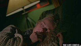 stunning blonde drenched in sweat as she masturbates to an orgasm