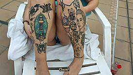 泳池撩到骚妹去公寓假喝咖啡真猛干她