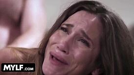 mature asian woman moaned loudly during sloppy fucking and creampie