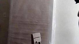 Instructor teaches more flying lessons indoors while naked for workout with anal focus.