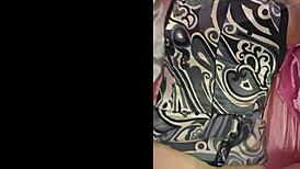 French amateur slut in black white fuck pink satin panties gets deepthroat ass to mouth with sextoys 😈