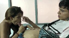 i was alone with my stepsister and couldn't resist fucking her hot