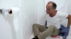 busty stepmom locks up stepdad to fuck stepson in horny old and young action