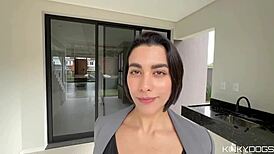 beautiful big ass real estate agent shows her skills to close a deal