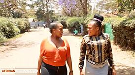 Horny Ebony BBW Lesbians Fingering Wet Pussy After Steamy Shower