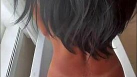 I put my dress on tighter and my roommate couldn't resist fucking me in the shower 😏