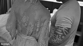 Cuckold husband watches his hotwife moan loudly while getting fucked doggystyle by a stranger from the dating site