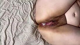 pov raw bareback fucking chubby milf stepmom creampie in shaved pussy