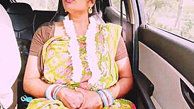 indian beautiful aunty with english boy fucking hard for long drive with telugu dirty talks