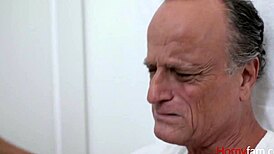 busty stepmom locks up stepdad to fuck stepson in horny old and young action