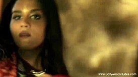 sensual indian beauty dances solo in romantic style