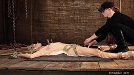 why is that blonde gagged and tied in lezdom?