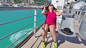 oh, the stepmom flashing in public and thinking about her vacation with her stepson!