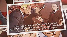 Gloria uses vibrating doodad to seduce boss in comic storyline