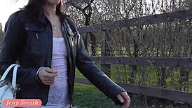 jeny smith shows off her camel toe in see through yoga pants 😏