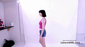 Tell me, does this sultry dark-haired model get fucked at her modeling audition?