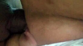 Old Cheating Housewife Gets Ass Rimmed. Creampied by Big Black Cock Friend