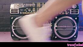 Big tits blonde Kenzie Taylor craves horny shemale coach Kayleigh Coxx's fucking