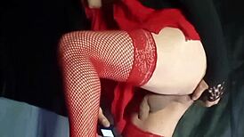 Brunette with Strap On Pegging Natural Tits Big Cock Anal Natural Ass