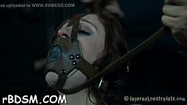 gagged and tied up bondman is being gratified with vibrator