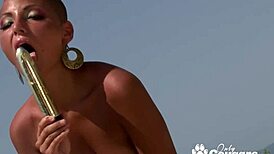 Amili Hot Fucks Her Pussy Outdoors With Dildo And Fingers