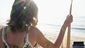 big natural tits and perfect ass latina playboy model azura grace strips slowly