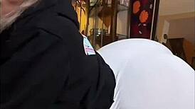 White-Skinned Beauty with Alluring Curves in Intimate Contrast