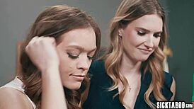 did three horny lesbians enjoy rough sex?