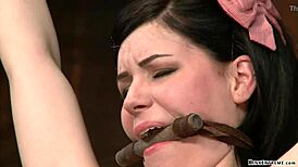 bent over bound lesbian gets fingered roughly