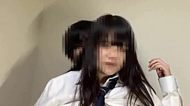 Freshman girl in uniform cosplay gets rough sex and cum on ass 😏