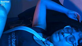 up close sniffing artemis' sweaty feet and toes