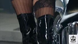 Sally the granny chats casually