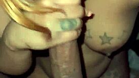 Nasty Freaky Slut Gulps Nut and Creampie