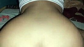 Hot stepsister reverse cowgirl pussy ride creampies stepbro deep inside