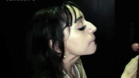 damn girl masters gloryhole blowjob on monster cock pov cumshot