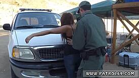 police pull over xxx brunette for a deep cavity search