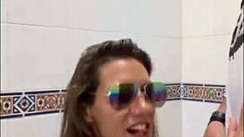 She sneaks into restaurant public toilet for hushed thrill