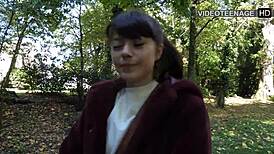 um lovely 18yo french girl next door tries first porn casting outdoors