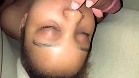 milf bbw with braces licks sweet monster black cock 😋