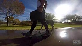 i needed that outdoor cave blowjob so bad cum dripping everywhere