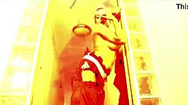 Sexy Babe Rips Clothes In Fiery Striptease Undressing Big Tits