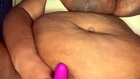 Ebony BBW Milf Creams and Squirts Gushing Wet on Huge Toy
