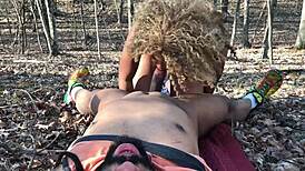 Don Whoe and Nina Rivera get wild with blowjobs and fucking in the forest