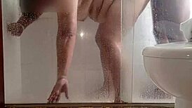 plowing my 70 year old neighbor's ass ends with creampie and mouth finish