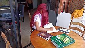 Stepmom and stepsis homemade anal double fuck at uni 🔥🍑