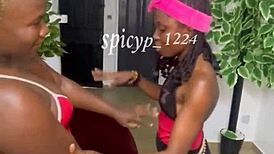 slutty tattooed lesbian friend licks ass kisses dances wild girl on girl